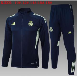 Chándal Real Madrid 2025/26 ( Drak Bule Long zipper) - NIÑOS